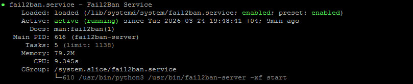 fail2ban status